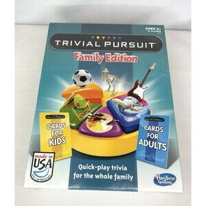 Trivial Pursuit Family Edition Game Board Game Trivia Adults & Kids New Sealed